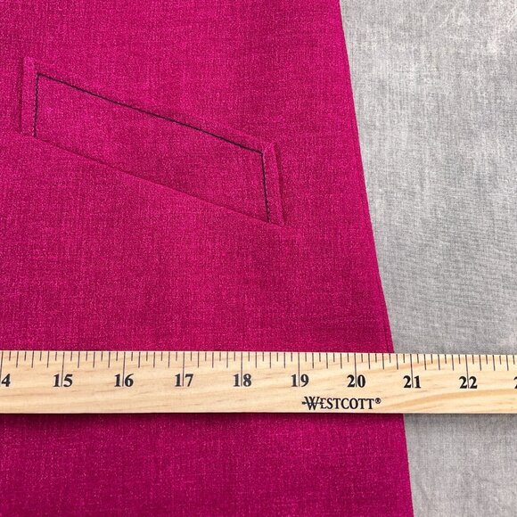 Kasper ASL Dress Women 8 Hot Pink Coat Woven Career Party 80s‎ Hong Kong VTG - Picture 8 of 11